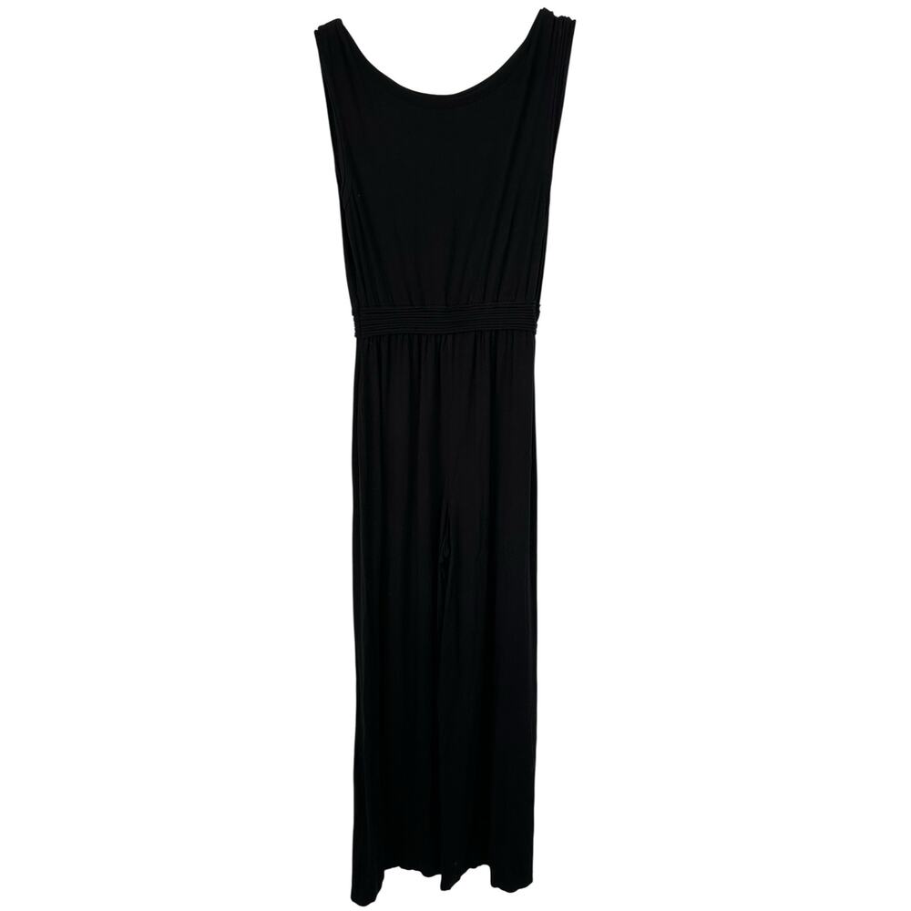 2/$15 Max Studio Wide Leg Jumpsuit Black Sleeveless One Piece Size XS - Picture 7 of 9